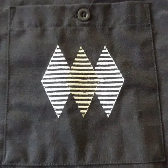 Vintage John Blair 80’s/90’s Black Zipper‎ Shirt Sz M - Picture 4 of 8